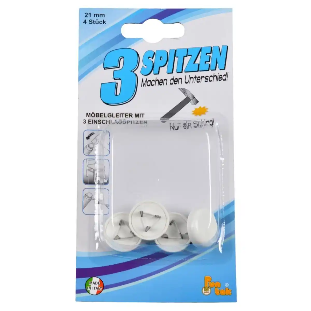 Bild 1 von Nagel Filzgleiter-Set 4 Stück 21 mm in Weiß