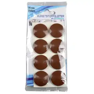 Kunststoffgleiter-Set 8 Stück Ø 30 mm in Braun