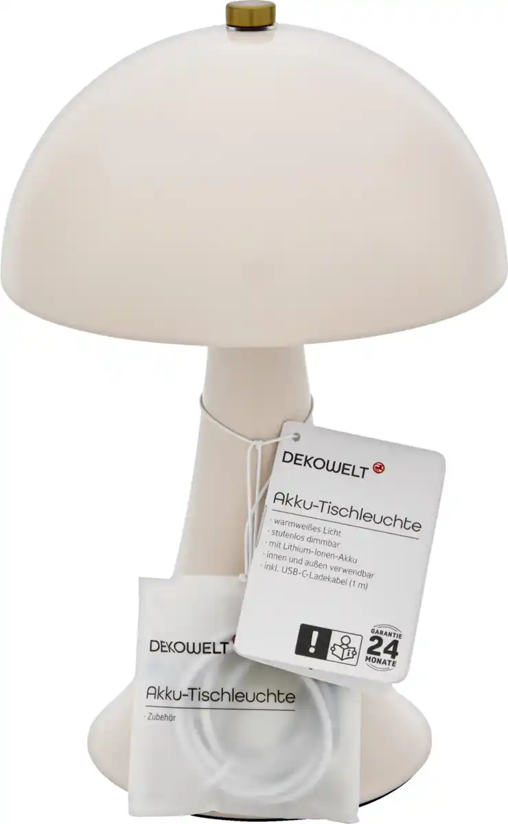 Bild 1 von DEKOWELT Akku-Tischleuchte