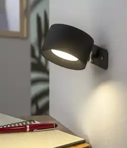 IDEENWELT Akku-Wandleuchte schwarz