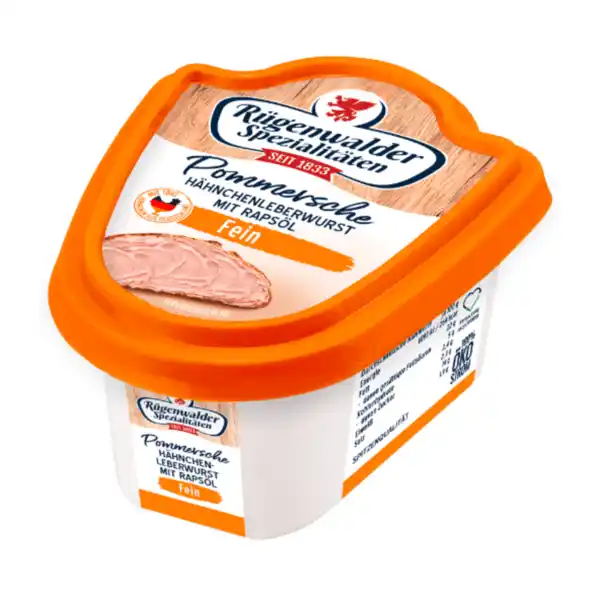 Bild 3 von RÜGENWALDER SPEZIALITÄTEN Pommersche Hähnchenleberwurst 125g