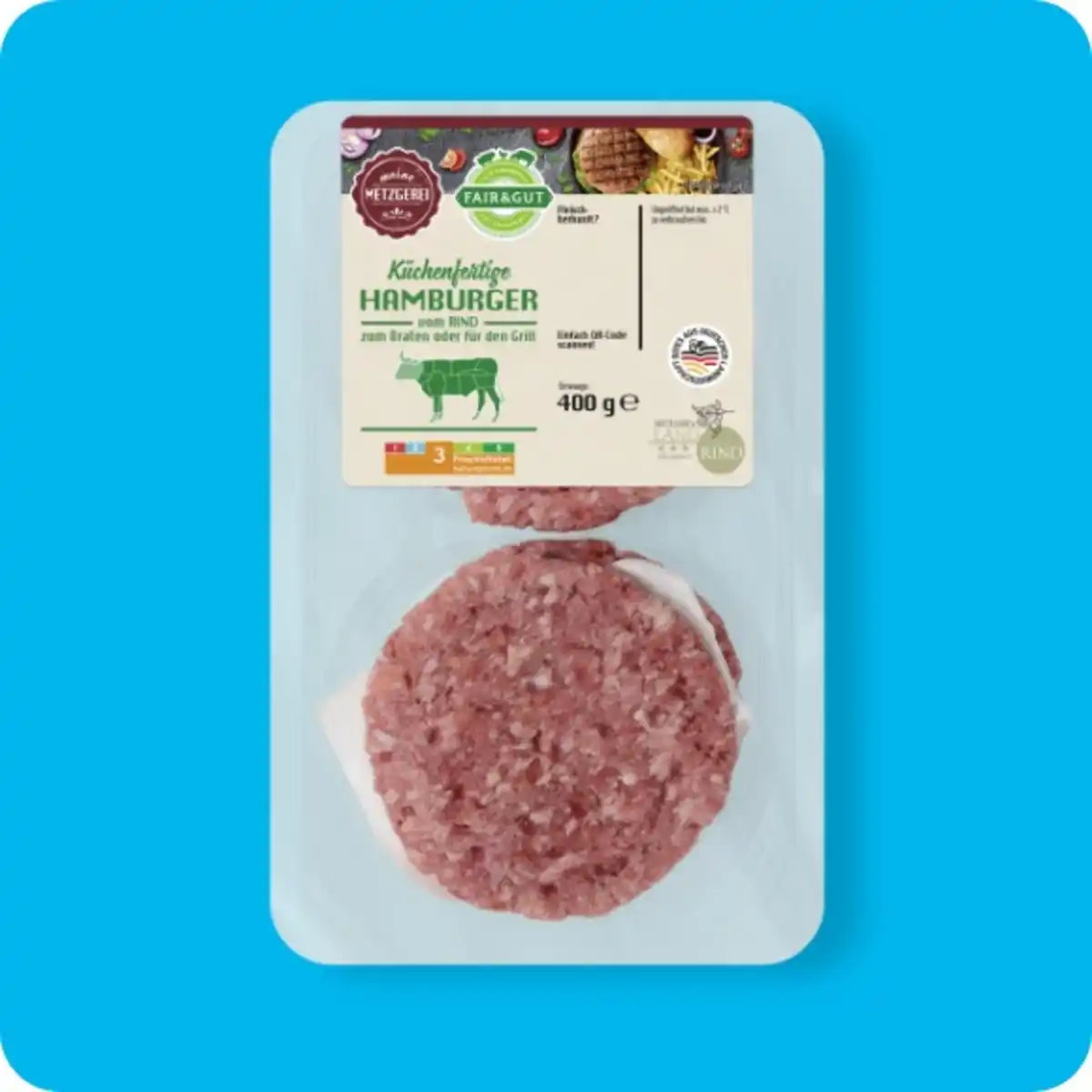 Bild 1 von FAIR & GUT Hamburger, Vom Rind