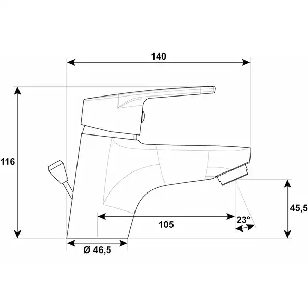 Bild 2 von WELLWATER Armatur »Pisa WT-EHM«, BxHxT: 15 x 20,1 x 9,5 cm, verchromt