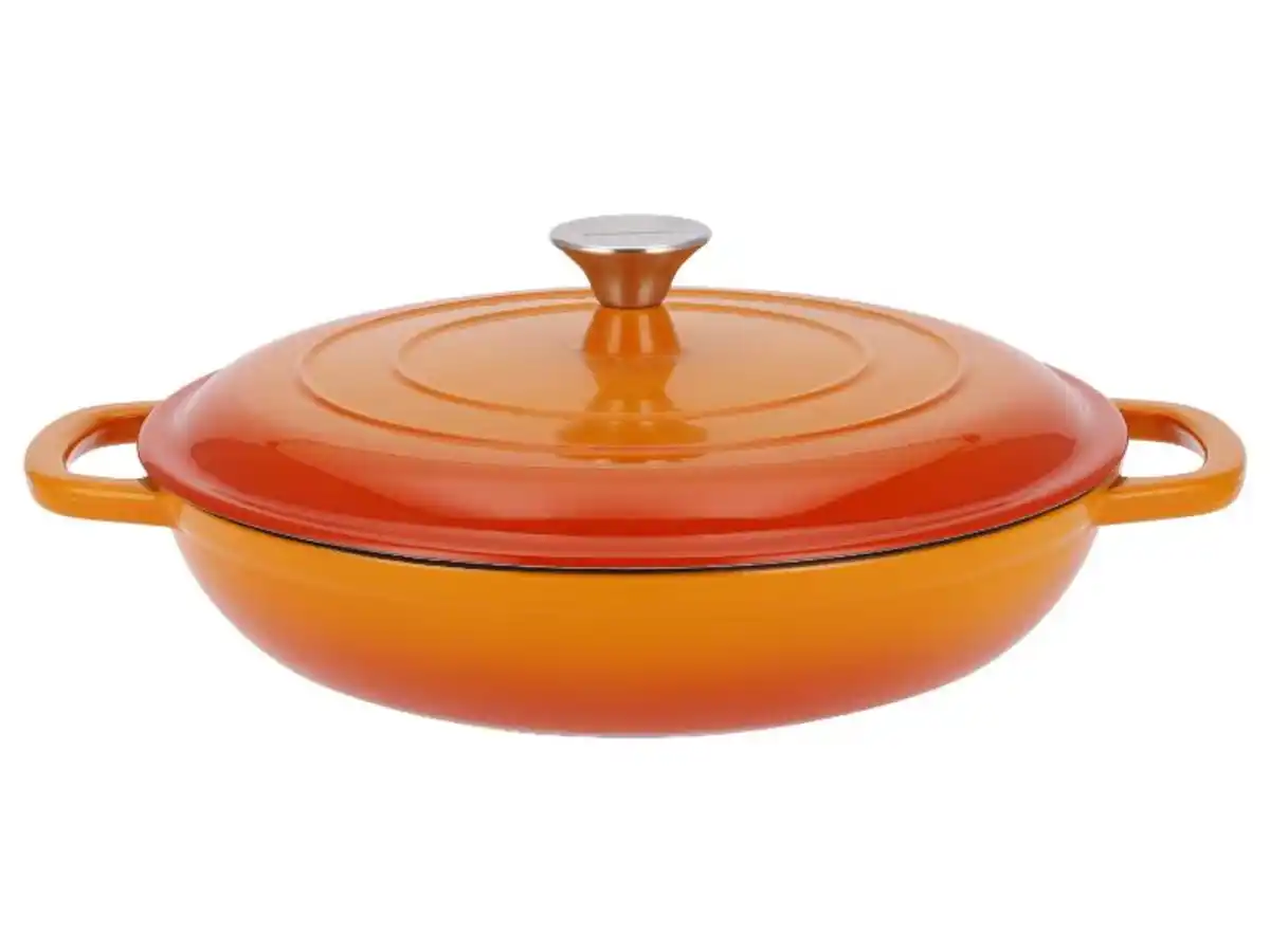 Bild 1 von SILVERCREST® Gusseisenservierpfanne ⌀ 30cm / 3,7 Liter (Orange)