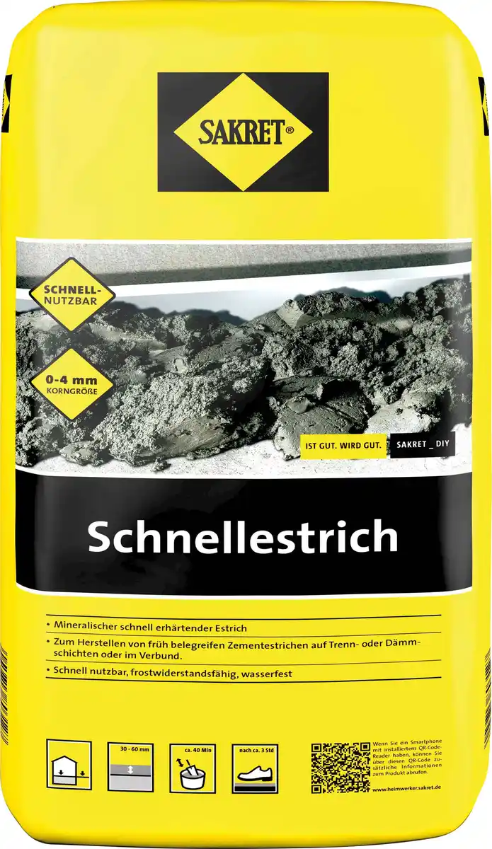 Bild 1 von SAKRET Schnellestrich 30 kg Sack