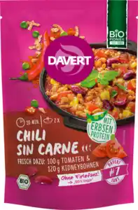 Davert Fertiggericht, Chili sin Carne, 80 g