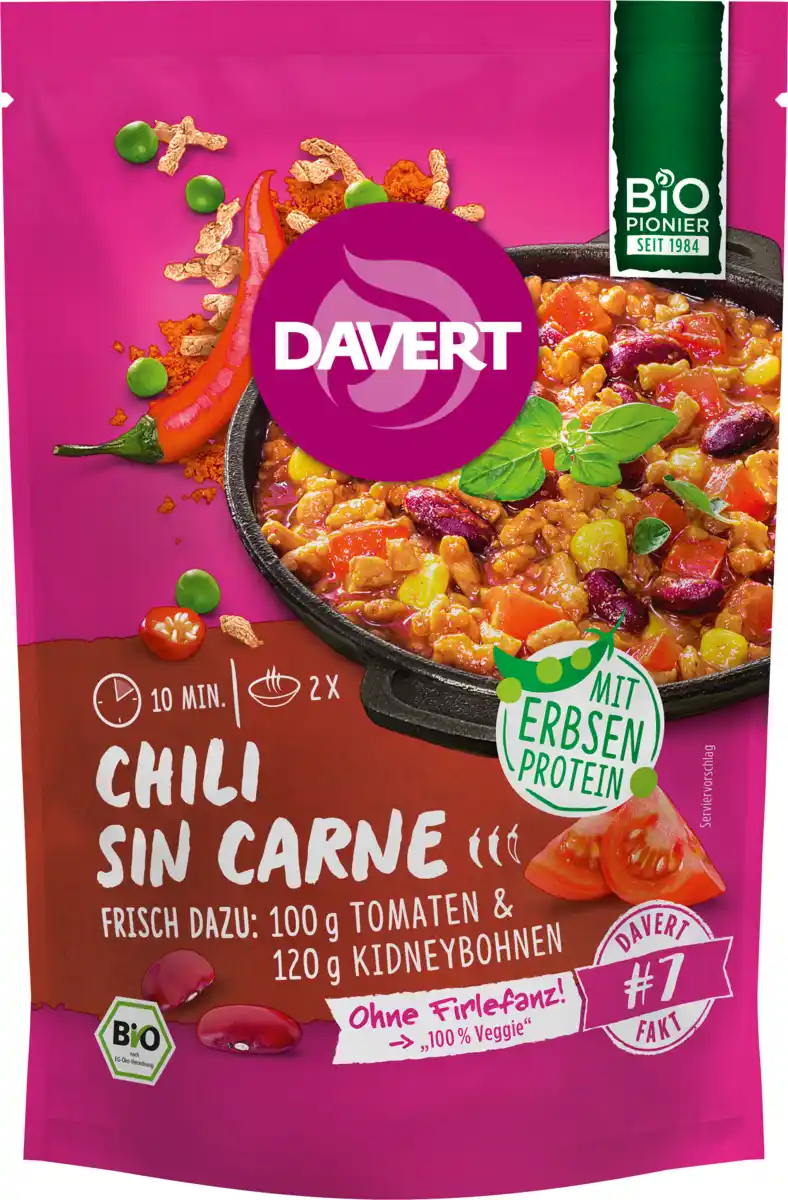 Bild 1 von Davert Fertiggericht, Chili sin Carne, 80 g