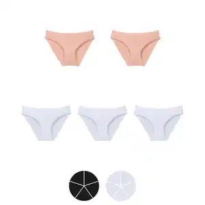 UP2FASHION BASICS Damen Slips 5er-Pack