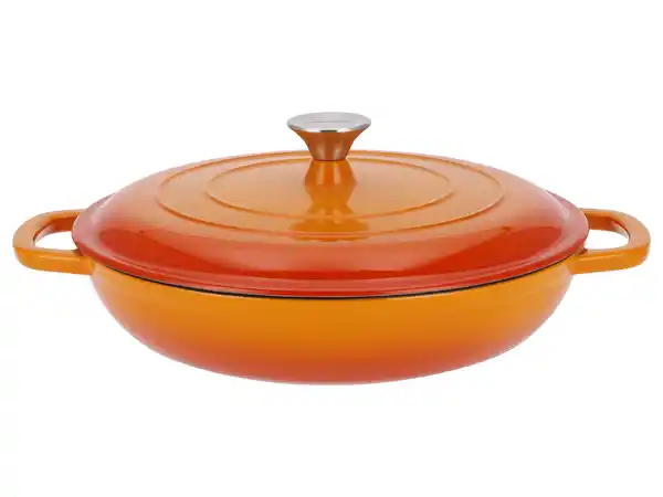 Bild 4 von SILVERCREST® Gusseisenservierpfanne ⌀ 30cm / 3,7 Liter (Orange)