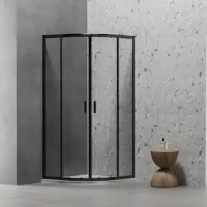 Runddusche 'Paola' schwarz 90 x 90 x 190 cm