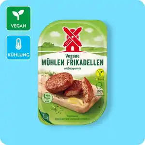 RÜGENWALDER Vegane Pfannen-Vielfalt, Mühlen-Frikadellen