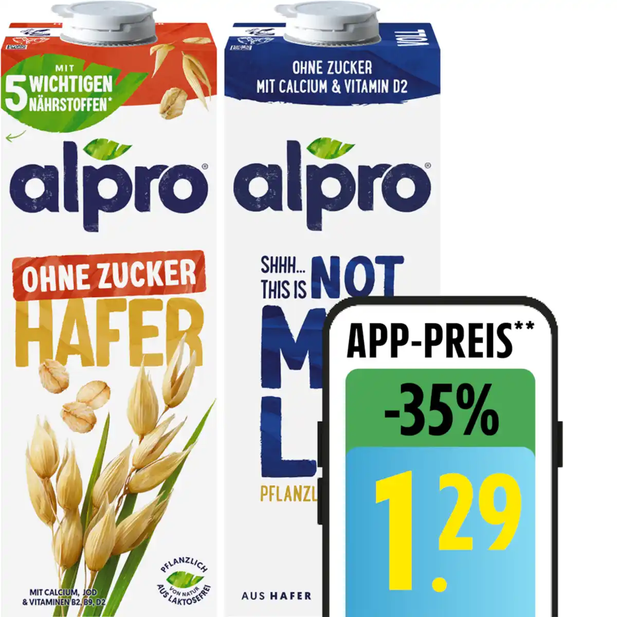 Bild 1 von alpro Hafer-, Soya- oder This Is Not Milk-Drink