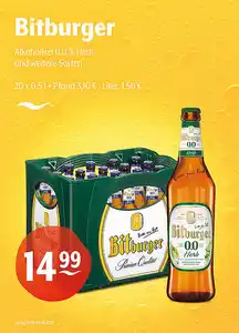Bitburger Alkohholfrei 0,0 % Herb und weitere Sorten