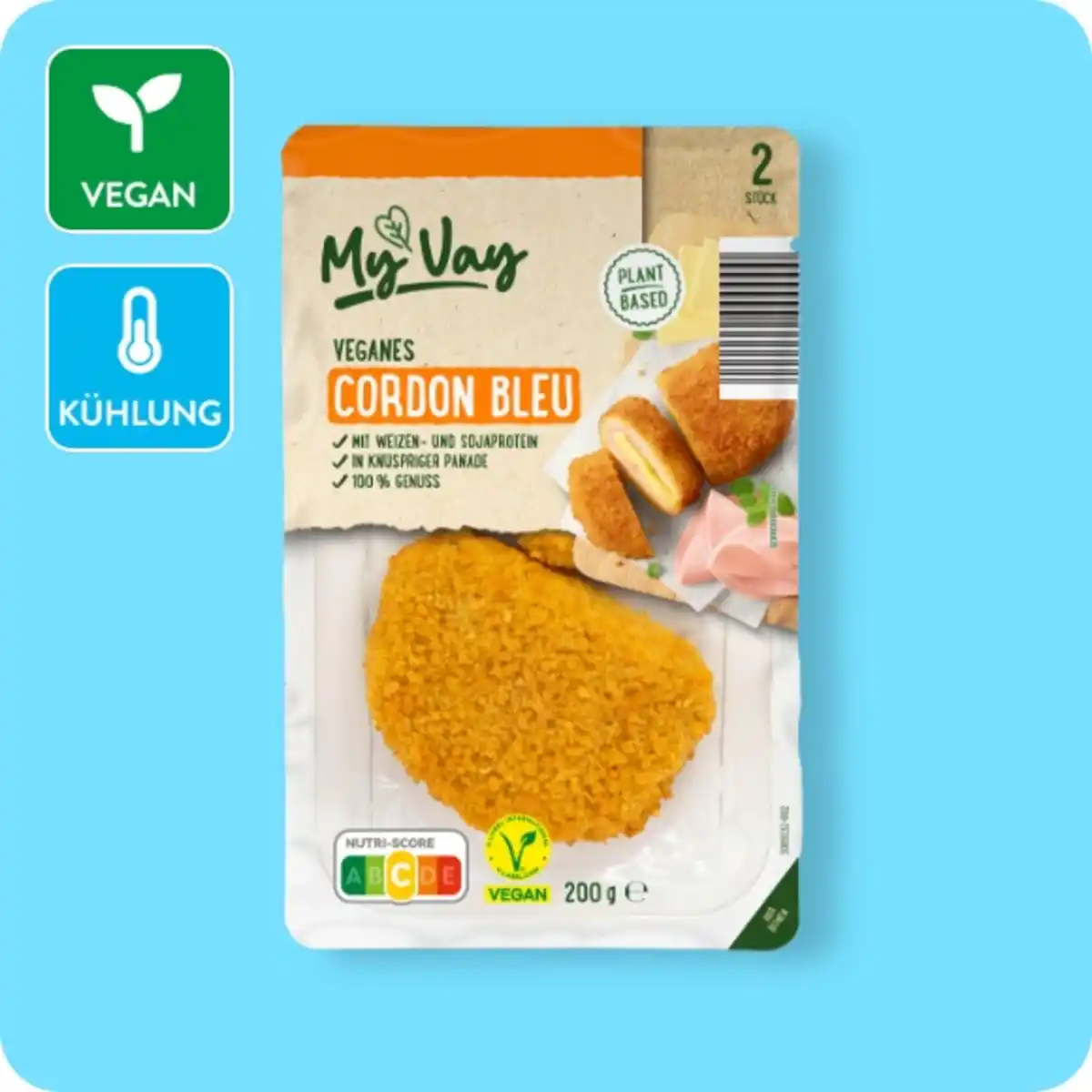 Bild 1 von MYVAY Veganes Schnitzel oder veganes Cordon bleu