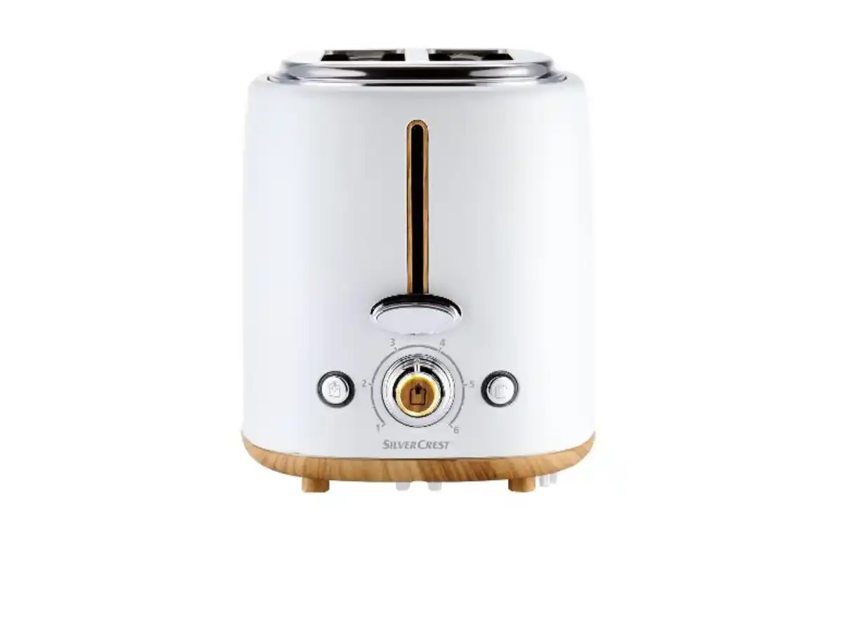 Bild 2 von SILVERCREST® KITCHEN TOOLS Doppelschlitz-Toaster »STH 900 B2«, mit Elementen in Holzoptik