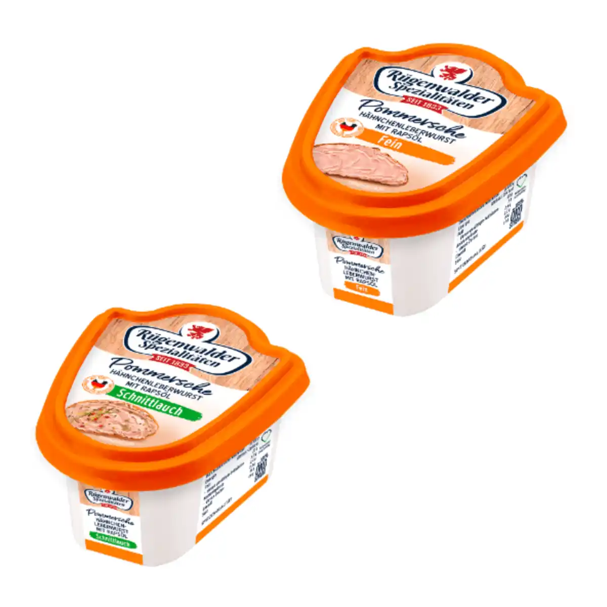 Bild 1 von RÜGENWALDER SPEZIALITÄTEN Pommersche Hähnchenleberwurst 125g