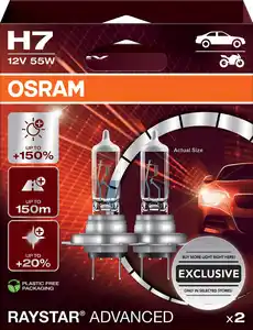 Osram Scheinwerferlampe H7 Raystar Advanced 2.0 2 Stück