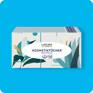 LACURA Kosmetiktücher, Boxen in verschiedene Designs