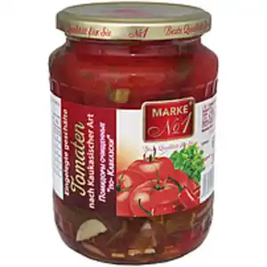 Eingelegte geschälte Tomaten nach Kaukasischer Art