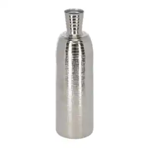 Deko-Vase aluminiumfarben Ø 9,5 x 31 cm