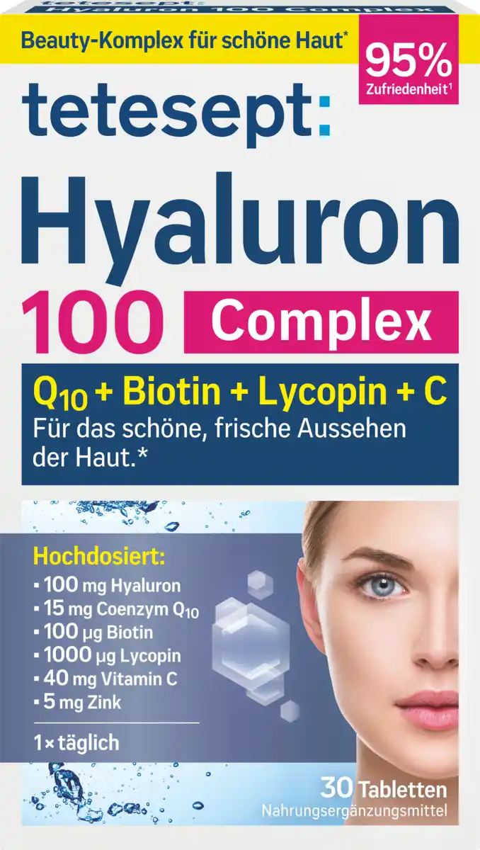 Bild 1 von tetesept Hyaluron 100 Complex Tabletten 30 St, 8,7 g