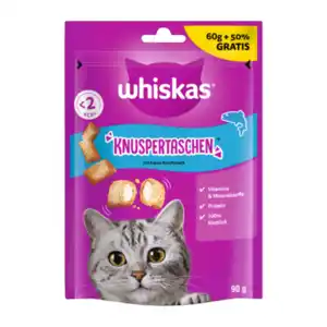 WHISKAS Knuspertaschen Lachs 90g