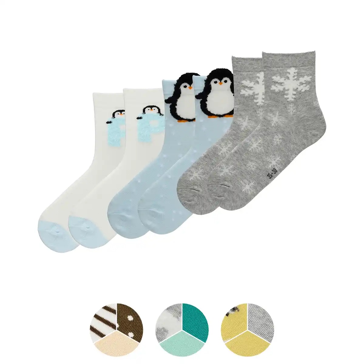 Bild 1 von L&D Kinder-Socken, Tierdesign 3er-Set