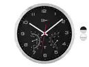 Bild 1 von LIVARNO home Aluminium Funkwanduhr mit Thermometer und Hygrometer