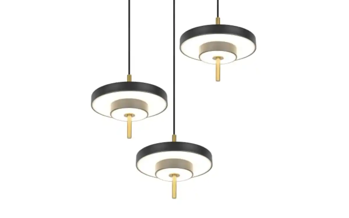 Bild 4 von LED-Pendelleuchte Keaton, schwarz/gold, 3-flammig, inkl. Switchdimmer