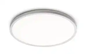 LED-Deckenleuchte Plain, weiß/silber, 42 cm