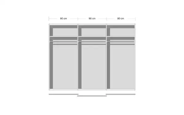 Bild 3 von Rauch - Schwebetürenschrank Kulmbach, alpinweiß, 271 x 210 cm