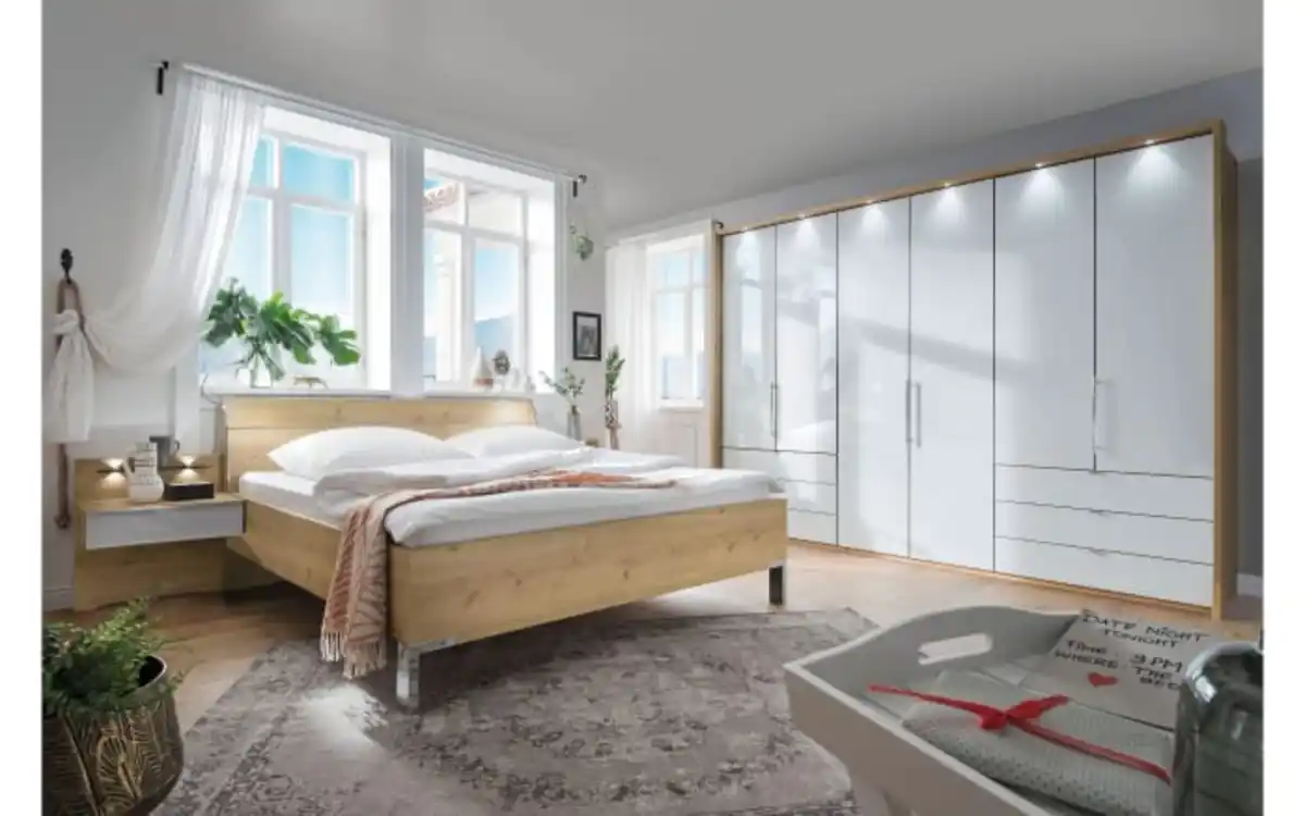 Bild 3 von Wiemann - Funktionsdrehtürenschrank Loft, weiß/Bianco Eiche, 300 x 216 cm