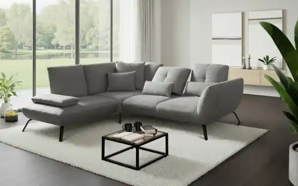 Bild 3 von Steinpol PoCo - Ecksofa Dover Plus, grau, inkl. Schwenkrücken