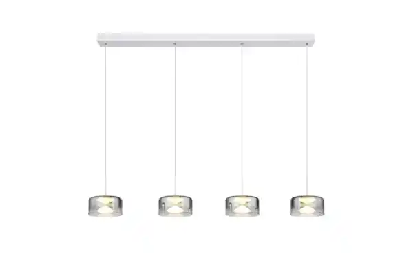 Bild 3 von LED-Pendelleuchte Belinda, weiß/rauchfarbig