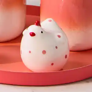 Deko-Huhn aus Keramik, ca. 8x7x7,8 cm