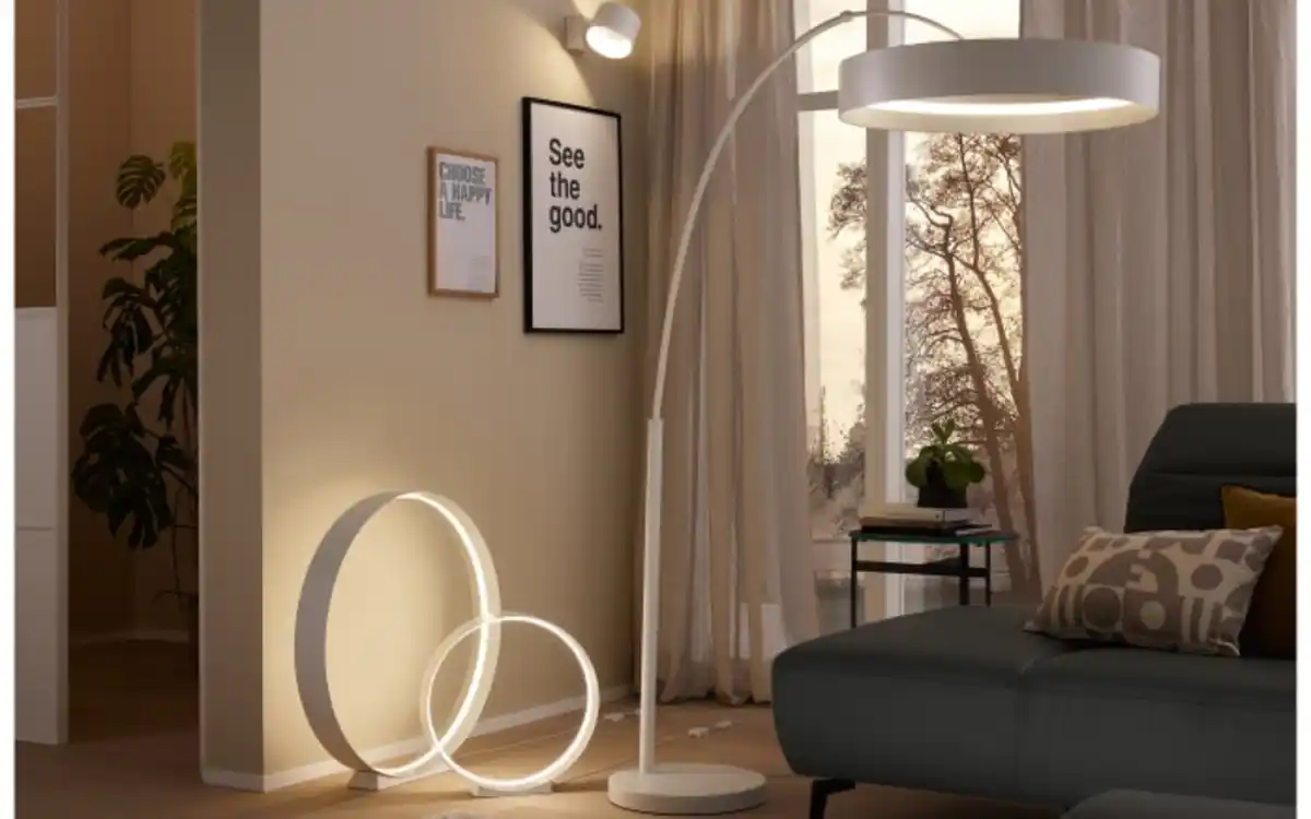 Bild 1 von LED-Bogenleuchte Loop, weiß, inkl. Ausziehfunktion