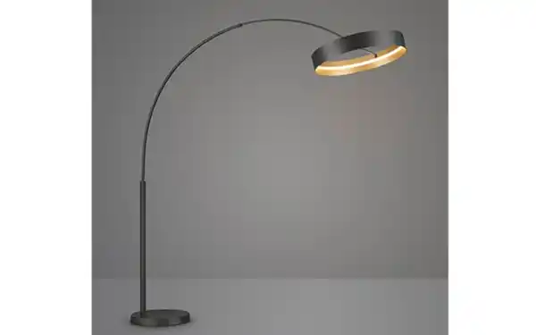 Bild 3 von LED-Bogenleuchte Loop, schwarz/gold, inkl. Ausziehfunktion