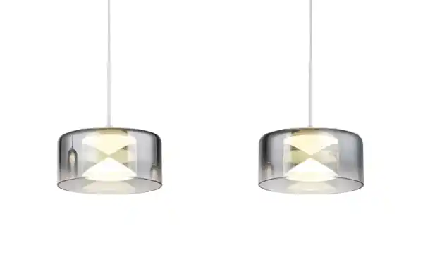 Bild 4 von LED-Pendelleuchte Belinda, weiß/rauchfarbig