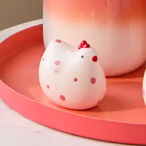 Deko-Huhn aus Keramik, ca. 6,5x6x7 cm