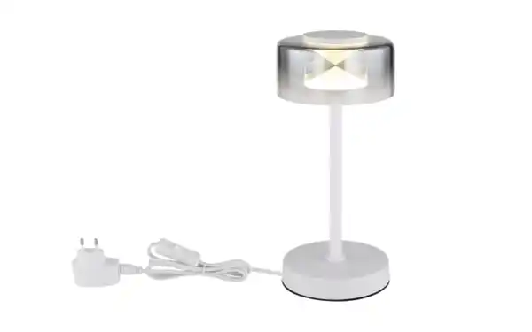 Bild 3 von LED-Tischleuchte Belinda, weiß/rauchfarbig