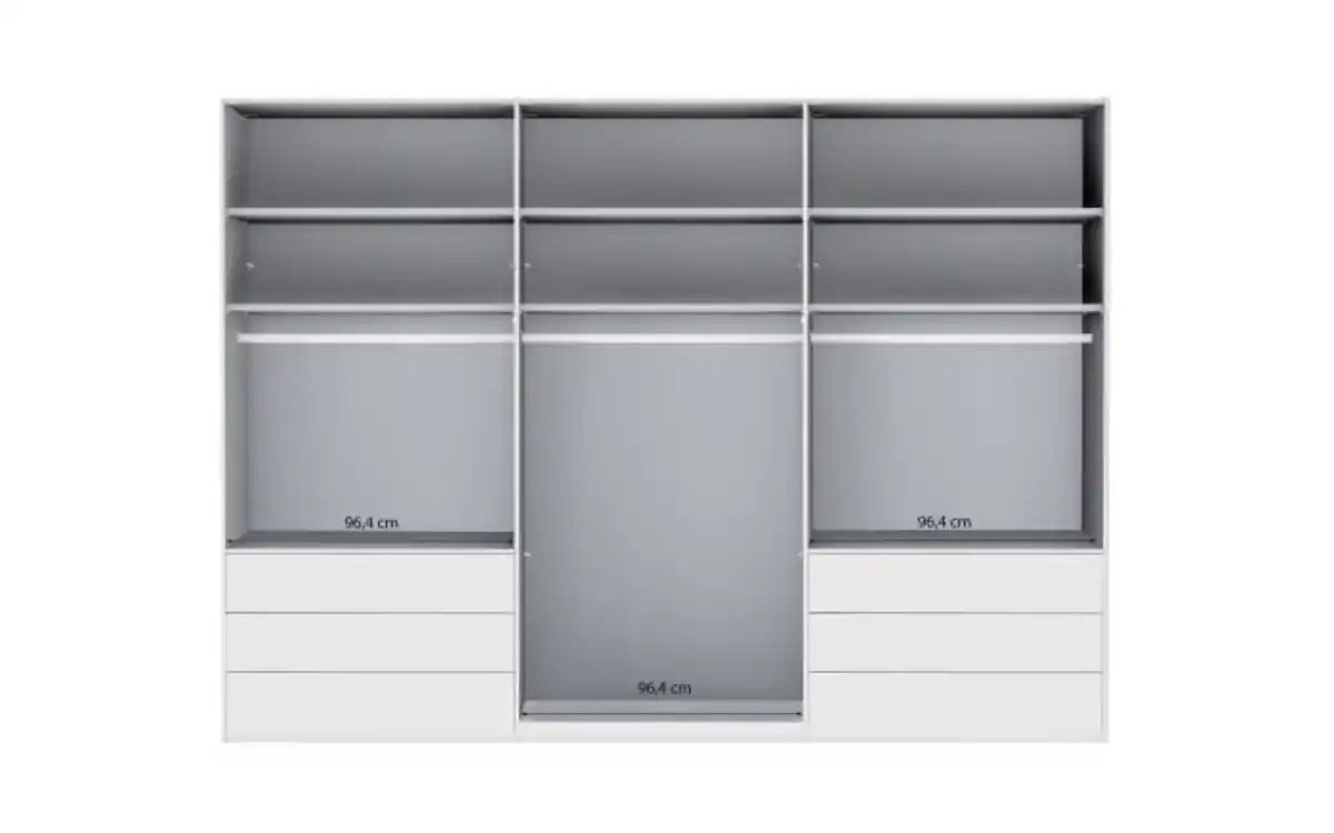 Bild 4 von Wiemann - Funktionsdrehtürenschrank Loft, weiß/Bianco Eiche, 300 x 216 cm