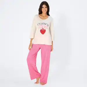 Damen-Schlafanzug mit Frontaufdruck
