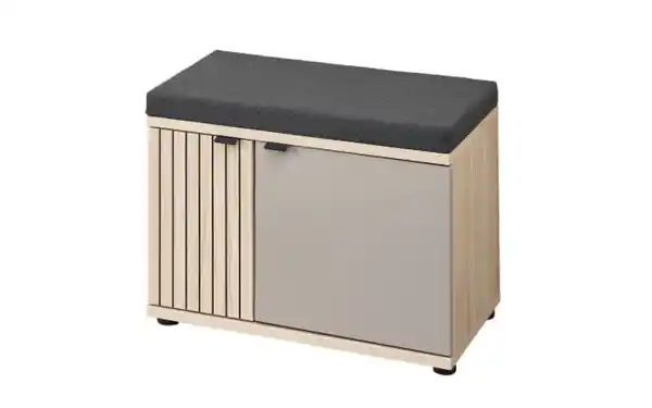 Bild 4 von Bali - Garderobenkombination II Pisa, Riva Eiche-Nachbildung/basalt, inkl. Sitzkissen