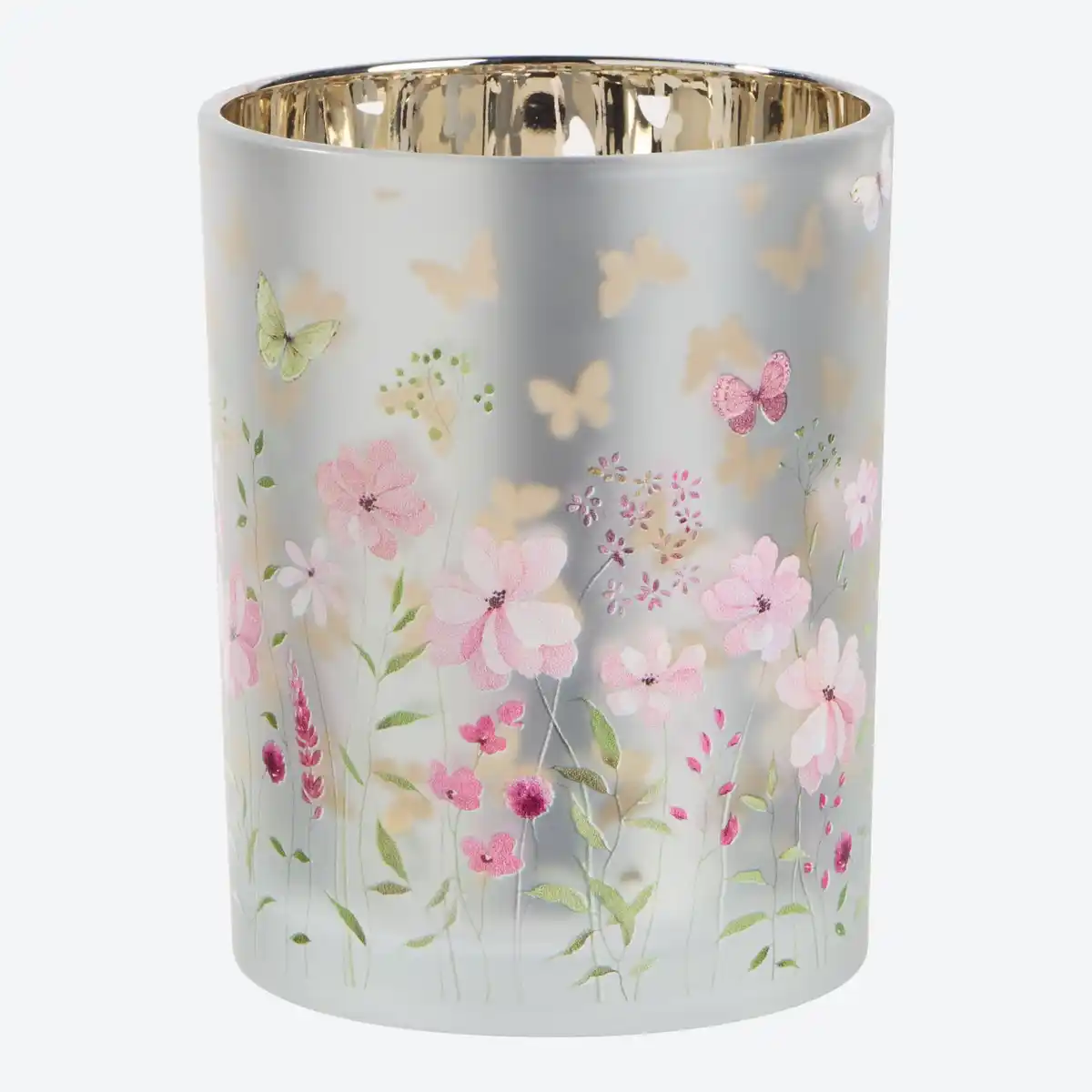 Bild 1 von Kerzenglas mit Blumen-Motiv