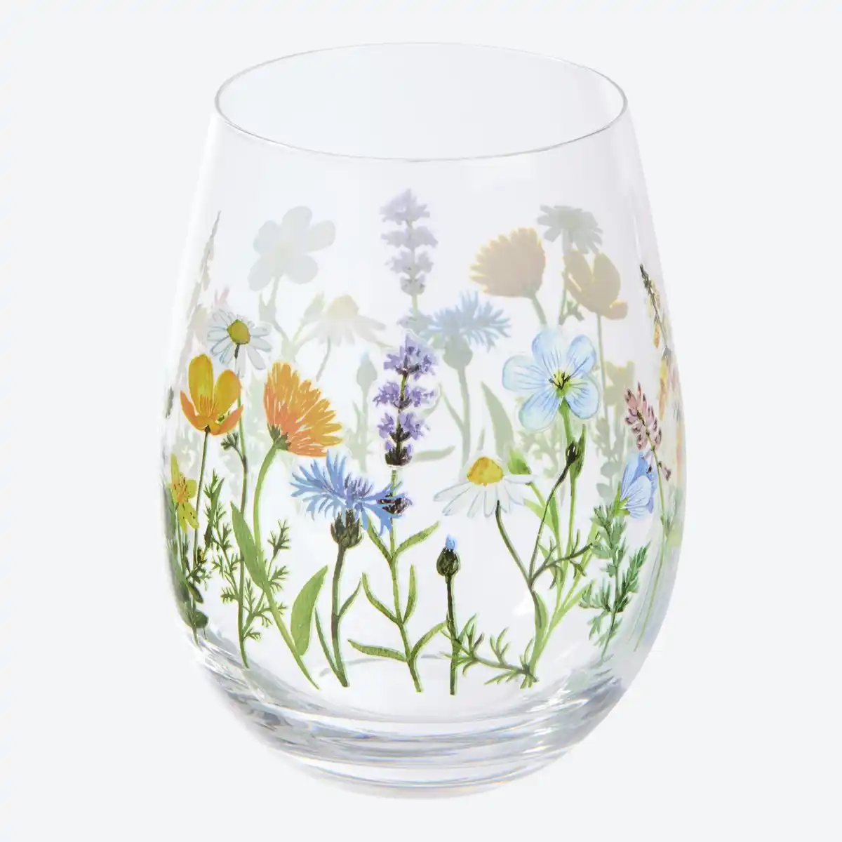 Bild 1 von Trinkglas mit Blumen-Motiv, 2er-Pack, ca. 400 ml