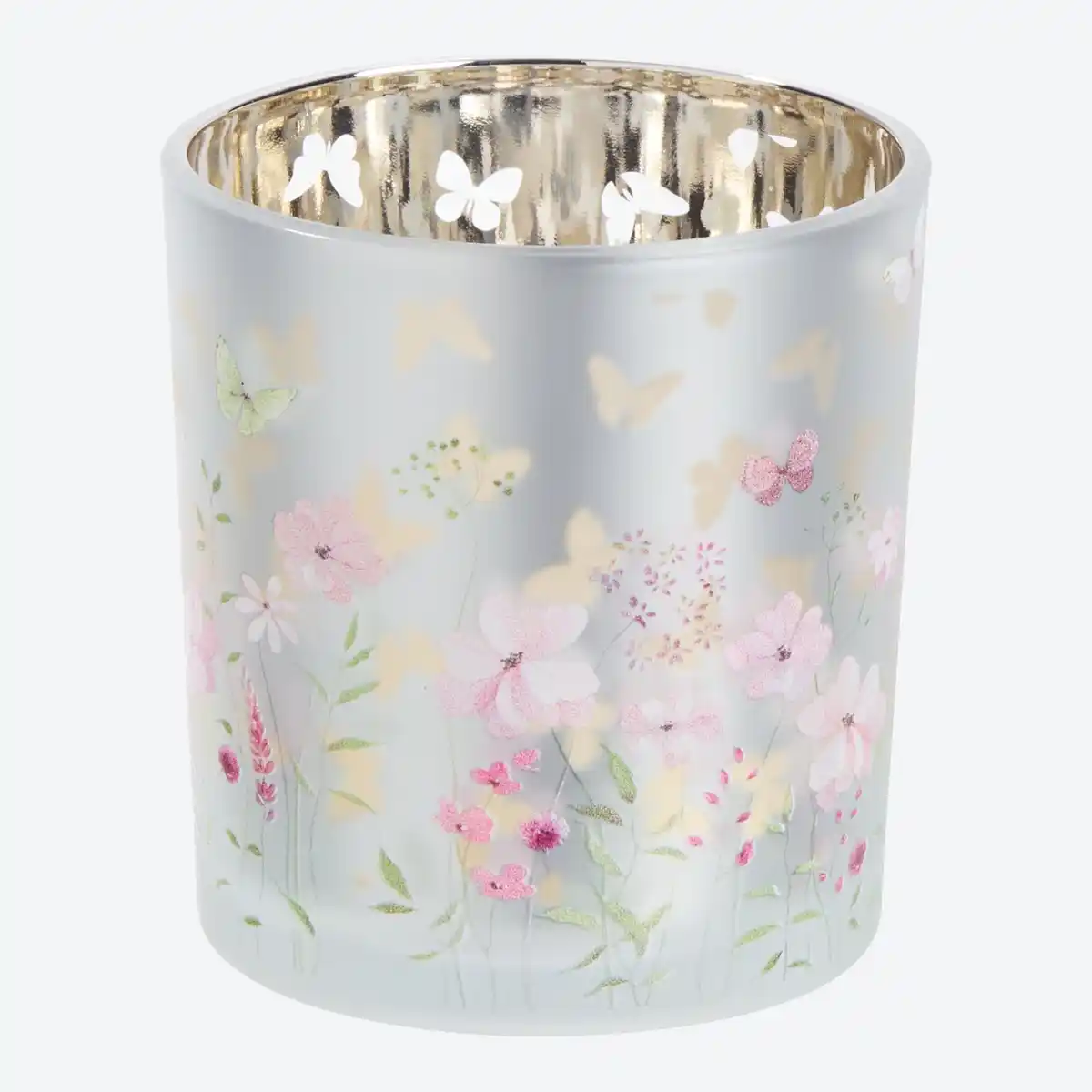 Bild 1 von Kerzenglas mit Blumen-Motiv