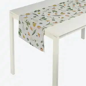 Tischläufer mit Blumen-Motiv, ca. 40x140 cm