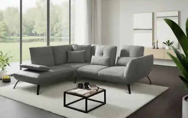 Bild 4 von Steinpol PoCo - Ecksofa Dover Plus, grau, inkl. Schwenkrücken