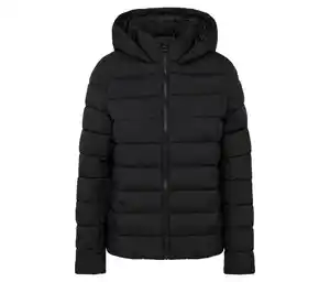 Steppjacke mit Kapuze, schwarz