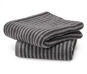 2 hochwertige Handtücher, anthrazit